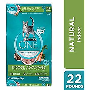 Amazon S&S 22lb Purina ONE Indoor Advantage Adult Cat Food $17.82