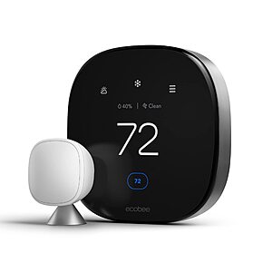 Amazon Prime Members - Ecobee Smart Thermostat Premium with Smart Sensor and Air Quality Monitor $209.99