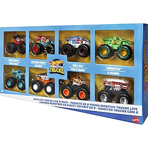 8-Pack 1:64 Hot Wheels Monster Trucks Live $19.97 @ Amazon / Walmart