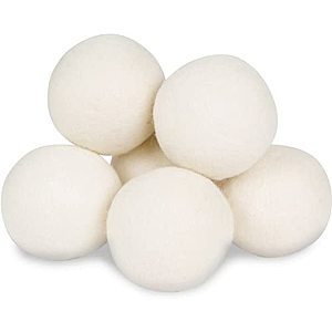 6-Pack Smart Sheep XL Wool Dryer Balls (Reusable Natural Fabric Softener) $9.83 w/ Prime shipping