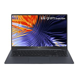 LG gram SuperSlim 15.6” OLED Laptop, Intel 13th Gen Core i7 Evo Platform, Windows 11 Home, 16GB RAM, 1TB SSD $999.99