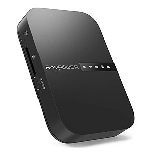 RAVPower FileHub, Travel Router AC750, Wireless SD Card Reader, Connect Portable SSD Hard Drive for 39.99 with coupon and promo code