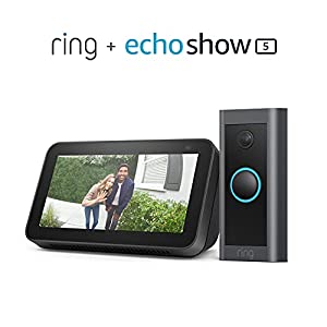 Ring Video Doorbell Wired bundle with Echo Show 5 (2nd Gen) - $59.99