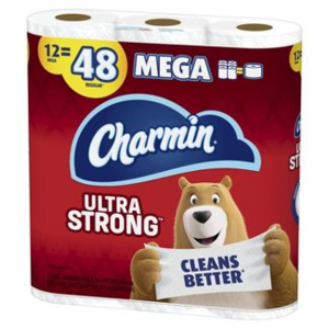 Charmin Ultra Strong 2-Ply Mega Roll Toilet Paper, 286 Sheets, 12 Rolls/Pack @ 9.79 when buy 7 $68.53
