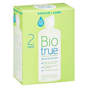 Biotrue Multi-Purpose Solution 2 pack of 2 (Total 4 bottles) for $15.98 + Tax (Free Store pickup or Free shipping with $35)