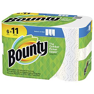 Bounty Select-A-Size, 30 Super rolls = 55 Reg Rolls, for $40 with curbside pickup $39.96