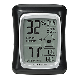 AcuRite Indoor Thermometer and Hygrometer with Humidity Gauge $7.90 + Free S&H