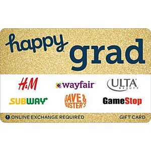 $57.50 Happy eGift Cards (Happy Grad) $47.50 (Digital Delivery)