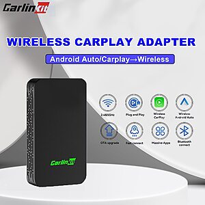 CarlinKit 5.0 CarPlay Android Auto Wireless Adapter Dongle for OEM Car Radio $36 + Free Shipping