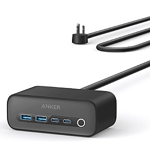 Anker 525 Charging Station, 7-in-1 USB C Power Strip for iphone13/14, 5ft Extension Cord with 3AC,2USB A,2USB C,Max 65W Power Delivery Desktop Accessory for MacBook Pro,  - $40