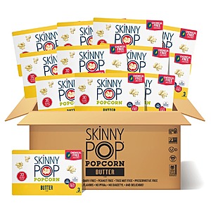 $21.40 /w S&S: SkinnyPop Butter Microwave Popcorn Bags, 2.8 Ounce (Pack of 36)
