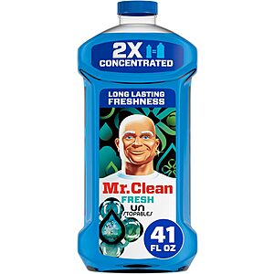 $3.69 w/ S&S: Mr. Clean 2X Concentrated Multi Surface Cleaner with Unstopables Fresh Scent, 41 fl oz