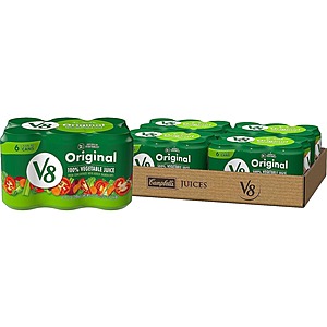 [S&S] $10.93: 24-Pack 11.5-Oz V8 100% Vegetable Juice Cans (Original)