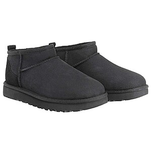 Costco Members: UGG Classic Ultra Mini Boot (Black, size 6-8) + 10-Pr PUMA Socks $81 + Free Shipping