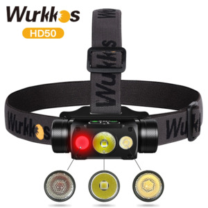 Wurkkos HD50 Headlamp with Spotlight & Floodlight&red light, 4000LM/ 239M , No Batt ＄33.59, With Batt ＄37.59 Free shipping $33.59