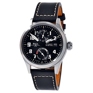 Ball Engineer Master II Voyager, Black Dial, Black Leather Strap $889 mygiftstop.com