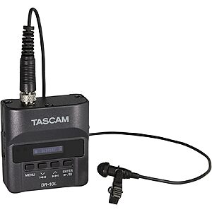 $99.00: Tascam DR-10L Digital Audio Recorder with Lavalier Mic Amazon