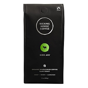 10-Oz Kicking Horse Whole Bean Organic Coffee (Dark Roast) $4.05 w/ Subscribe & Save