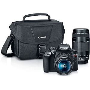 Canon EOS Rebel T6 DSLR Camera with 18-55mm and 75-300mm Lenses and Bag with Free Shipping $349.99