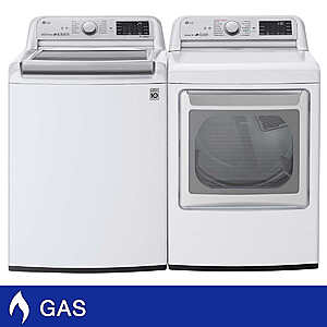 LG 5.5 cu. ft. Top Load Washer and 7.3 cu. ft. GAS Dryer with TurboSteam $800