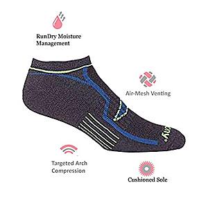 Saucony Men's Multi-Pack Bolt Performance Comfort Fit No-Show Socks, (18 Pairs), Size: 8-12 - Amazon - $25.48