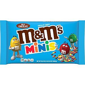 Chocolate/Candy Deals: 3-lbs M&M'S Minis Milk Chocolate Candy $11.40 & More + Free S/H w/ Amazon Prime