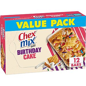 Select Amazon Accounts: 12-Count Chex Mix Snack Bars (Various Flavors) $6.40