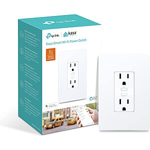 Kasa Smart Products: Kasa Smart In-Wall 2-Socket Plug $20 & More + Free Shipping w/ Prime
