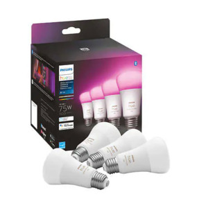 Costco Members: 4-Pack Philips Hue 75W A19 White & Color Ambiance Light Bulbs $100 + Free S/H