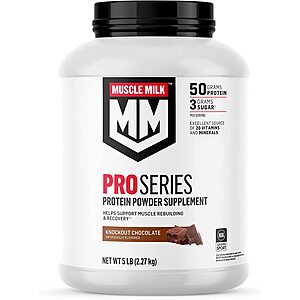 Muscle Milk Protein: 5-lbs Pro Series 50g Protein Powder (Chocolate) $46.85 & More w/ Subscribe & Save