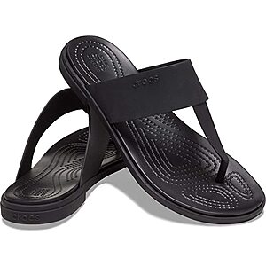 Crocs Men's & Women's Sandals: Tulum Flip Flops (Black) $27.60 & More