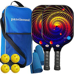 Prime Members: 2-Ct Panel Sound Pickleball Paddles, 2-Ct Towels, 4-Ct Balls & Case $27 + Free Shipping