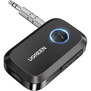 UGREEN Bluetooth Adapters: 5.3 Aux Bluetooth Adapter for Car $8.85 & More
