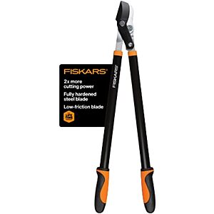 Fiskars 28" Power-Lever Steel Blade Garden Bypass Lopper and Tree Trimmer $20 + Free Store Pickup