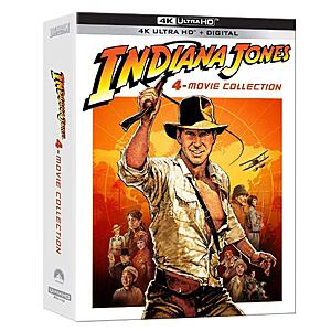 Indiana Jones 4-Movie Collection 4K UHD Disc + Digital $49.99 - Amazon