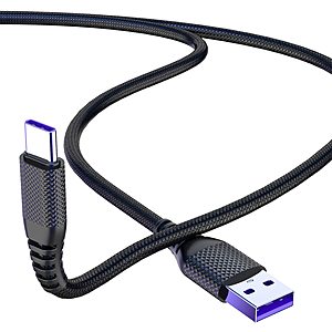 2 Pack 10ft Nylon Braided USB C Cable $3.99