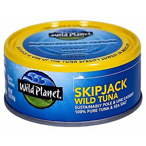 50% OFF CODE,Wild Planet Skipjack Wild Tuna (Light Tuna), 5 oz Cans (Pack of 12) $15.17 w/ Subscribe & Save