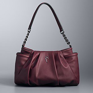 Simply Vera Vera Wang Alicia Pleated Hobo Bag (port) for $14.50 + Free Shipping **Kohl's Cardholders**