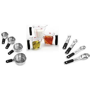 OXO Sets: 4-Piece Stainless Steel Magnetic Measuring Cups + 4-Piece Stainless Measuring Spoons + 3-Piece Angled Measuring Cups all for $29.97 + Free Shipping