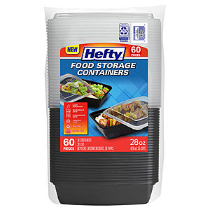 Sam's Club Members: 30-Count Hefty 28-oz Food Storage Containers $5.80 + Free Store Pickup