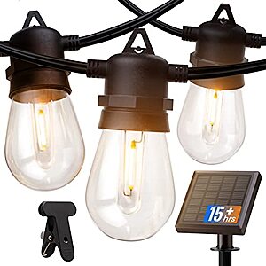 31' (27+4) Addlon Solar String Outdoor Waterproof Edison LED Lights $20 + Free Shipping