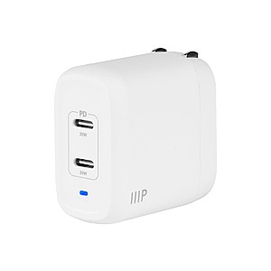 Monoprice 40W 2-Port Power Delivery GaN USB-C Wall Charger $14.45 + Free Shipping