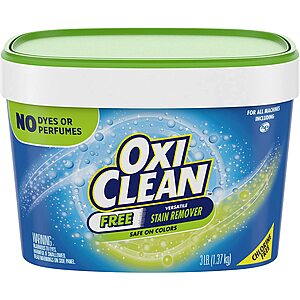 OxiClean Versatile Stain Remover Powder Free, Laundry Stain Remover, 3 Lbs - $4.87 /w S&S - Amazon