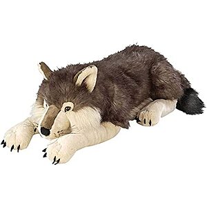Wild Republic Jumbo Wolf Plush, Giant Stuffed Animal, Plush Toy, 30" $23.37