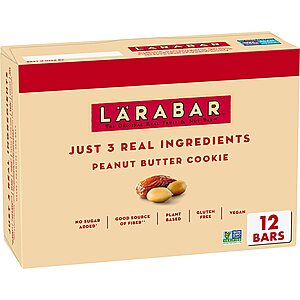 12-Count Larabar Peanut Butter Cookie Gluten Free Vegan Fruit & Nut Bar $9.10 & More w/ Subscribe & Save