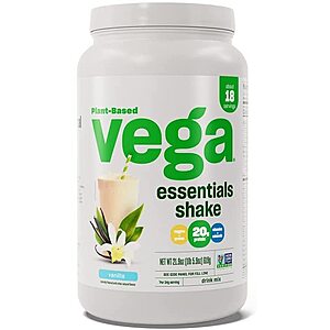 21.9-Oz Vega Essentials Vanilla Protein Powder $11.97 w/ S&S + Free Shipping w/ Prime or on $25+