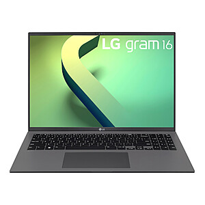 LG Gram Laptops: 16" 2500x1600, i5-1240P, 16GB LPDDR5 RAM, 512GB SSD, Win 11 $799 & More + Free S&H