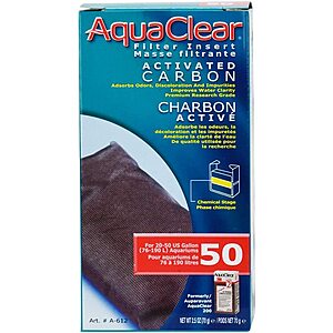 Amazon.com : Aqua Clear A612 50 Activated Carbon,White, 2.4 Ounce : Aquarium Filter Accessories : Pet Supplies $1.04