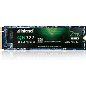 Microcenter in store only: Inland QN322 2TB pcie 3.0 $60