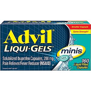 160-Count Advil Liqui-Gels Minis Pain Reliever and Fever Reducer 2 for $16.20 w/ S&S + Free S&H